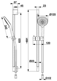 KFA Armatura 841-345-00 - Set da doccia OTAVA cromo lucido