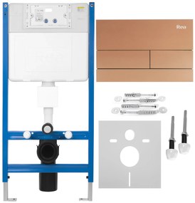 Telaio WC da incasso K011A-Q Rea T Brush Copper/Rose Gold