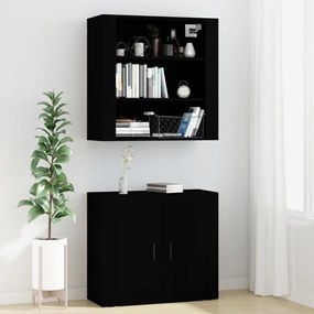 Credenza nera in legno multistrato