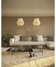MAXLIGHT P0584 - Lampadario a sospensione con filo PRASLIN 1xE27/15W/230V diametro 44 cm beige