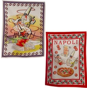 Strofinacci cucina 6 pezzi in cotone Botticelli Home Love Napoli