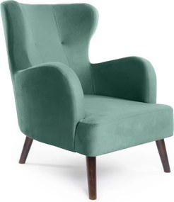 Poltrona in velluto color menta Noemye - Bonami Essentials