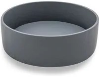 Lavandino da appoggio 'TrabocchettoRound Basin' in resina cm 40x13h by Cipi - Grigio elefante