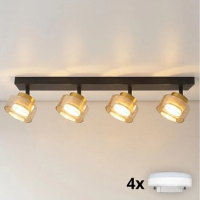 Brilagi - LED Faretto AURA LUX 4xGX53/30W/230V nero/oro