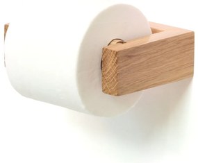 Porta carta igienica a parete in rovere Mezza Slimline - Wireworks