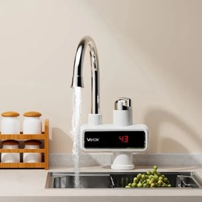 Scaldabagno istantaneo con LED display 3000W/230V IPX4 bianco