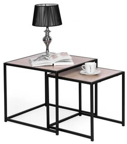 Set di 2 tavolini in stile industriale LOFT