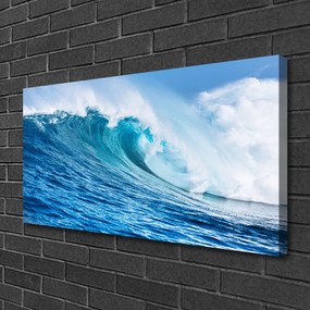 Quadro su tela Onde Mare Cielo Nuvole 100x50 cm