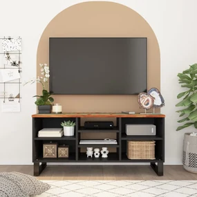 Mobile Tv 100x33x46cm Legno Massello Recupero Legno Multistrato /