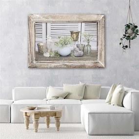 Quadro su tela, Natura morta Shabby chic  Dimensioni 60x40