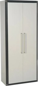 Armadio per scope Thetris Eco GAROFALO in resina, antracite L 70.5 x H 168.5 x P 39 cm 2 ante, adatto per interno/esterno riparato