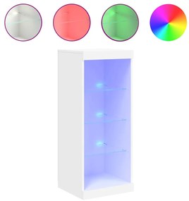 Credenza con Luci LED Bianca 41x37x100 cm