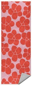 Passatoia rossa e rosa lavabile 60x230 cm Poppy Fields – Mila Home