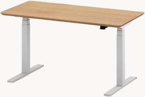 Scrivania da lavoro fatta a mano con piano in legno e altezza regolabile Pro