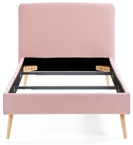Kave Home - Fodera per letto Dyla rosa per materasso da 90 x 190 cm