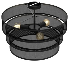 Lampadario a plafone GLUM 3xE27/60W/230V nero