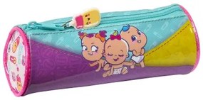 Astuccio Scuola Cilindrico The Bellies 20 x 7 x 7 cm Viola Turchese Bianco