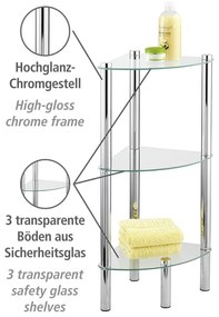 Scaffale ad angolo con 3 scomparti Angolo Yago - Wenko