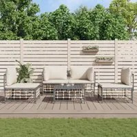 Set Divani da Giardino 5 pz con Cuscini Antracite in Polyrattan 3186714