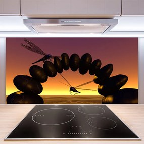 Pannello cucina paraschizzi Insetti libellula art 100x50 cm