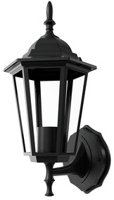 Applique Lanterna da Esterno IP54 E27 Nera - Serie TOSCA 1A