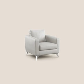 Orione Poltroncina in ecopelle moderna e impermeabile T04 grigio chiaro
