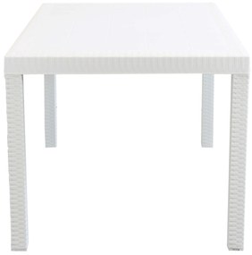 CALIGOLA - set tavolo in alluminio e teak cm 150 x 90 x 74 h con 4 poltrone Alma