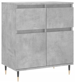 Credenza grigio cemento 60x35x70 cm in legno multistrato