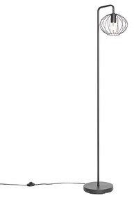 Lampada da terra industriale nera 23 cm - Margarita