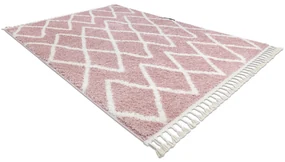 Tappeto BERBER BENI rosa Frange berbero marocchino shaggy