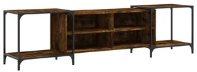 Mobile porta tv rovere fumo 203x37x50 cm in legno multistrato