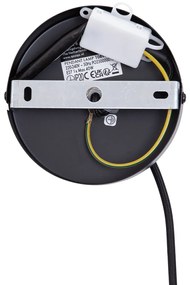 Lampada a sospensione retrò nera con paralume color talpa - Felt