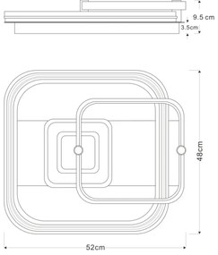 Globo 48459-48 - Plafoniera a LED dimmerabile ANI LED/48W/230V 2700-6000K + telecomando