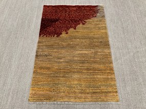 Gabbeh Tappeto 140x90 Giallo (Iran) Annodato A Mano