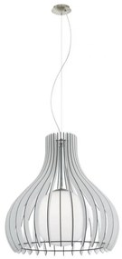 Eglo 61716 - Lampadario a sospensione con filo TINDORI 1xE27/60W/230V diametro 60 cm bianco