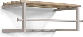 Attaccapanni da parete di colore naturale/grigio tortora in metallo con scaffale 76 cm Marco – Spinder Design