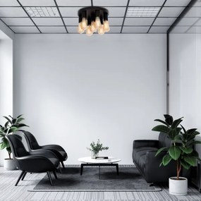 Faretto FILO 7xE27/60W/230V nero