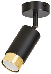 Lampada da soffitto e parete in Acciaio HIRO GU10 Colore del corpo Nero e Oro