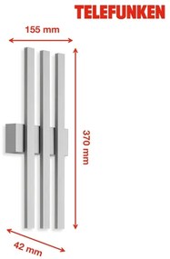 Telefunken 313304TF - Applique a LED da esterno 3xLED/4W/230V IP44