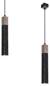 Lampadario su corda  SOLO 1xGU10/MR11/40W/230V nero