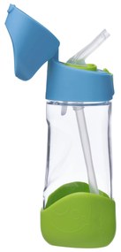 Bottiglia con cannuccia 450 ml – blu/verde