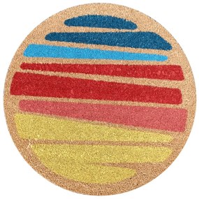 Zerbino Rotondo Italo Design Sunset Cocco Naturale 60x60cm