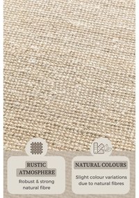 Tappeto color crema in iuta 120x170 cm Bouclé – Hanse Home