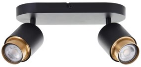 Brilliant - Faretto LED COVELO 2xGU10/5W/230V nero/oro