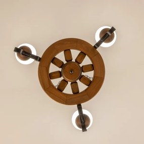 Brilagi - Lampadario a sospensione con catena ROATA 3xE14/40W/230V faggio