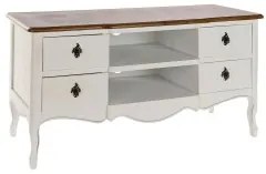 Mobile TV DKD Home Decor Bianco Marrone Legno di  paulownia (120 x 48 x 60 cm)