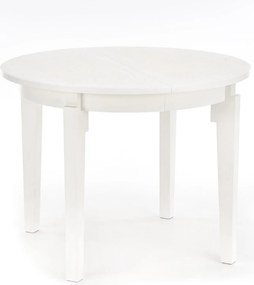 Tavolo rotondo allungabile Sorbus in bianco – L 100-200 x P 100 x H 77 cm