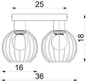Faretto LAPS 4xE27/15W/230W nero