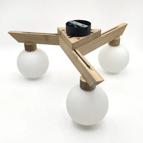 Plafoniera ANTONIO 3xG9/5W/230V rovere/bianco