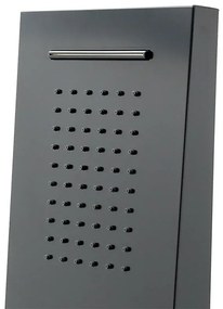 Set doccia da incasso con soffione a sbalzo 22x50 cm nero opaco Lotus